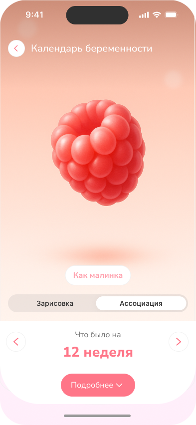 Интерфейс Календарь беременности